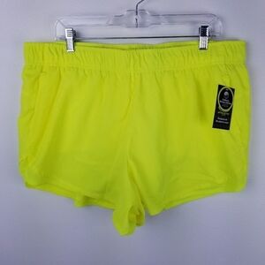 Athletic Works Neon Yellow Running Shorts NWT size XL